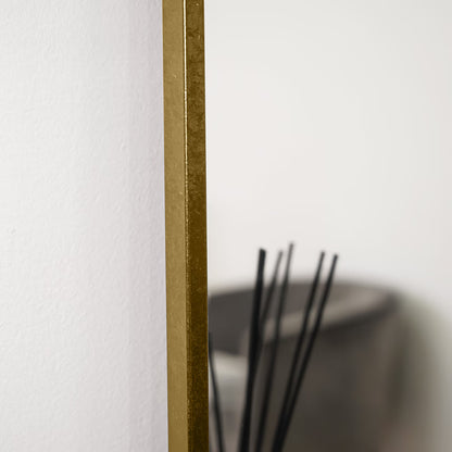 LIBE - ARKOS FORMOS PAKABINAMAS/PASTATOMAS VEIDRODIS, AUKSINIU METALINIU RĖMU, 120X90 CM