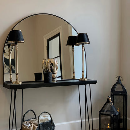 LIBE - ARKOS FORMOS PAKABINAMAS/PASTATOMAS VEIDRODIS, JUODU METALINIU RĖMU, 90X120 CM