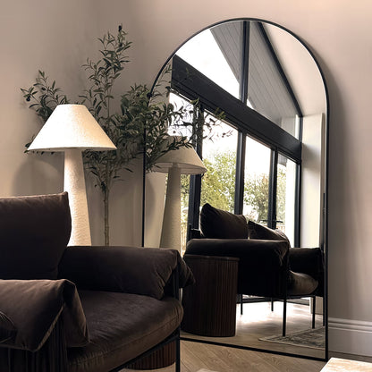 LIBE - ARKOS FORMOS PAKABINAMAS/PASTATOMAS VEIDRODIS, JUODU METALINIU RĖMU, 180X110 CM