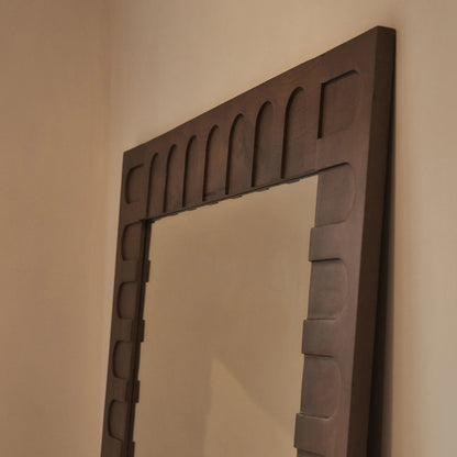 VALO - STAČIAKAMPIO FORMOS PAKABINAMAS/PASTATOMAS MEDINIS VEIDRODIS, NATŪRALAUS MEDŽIO ATSPALVIO, 2000X120 CM