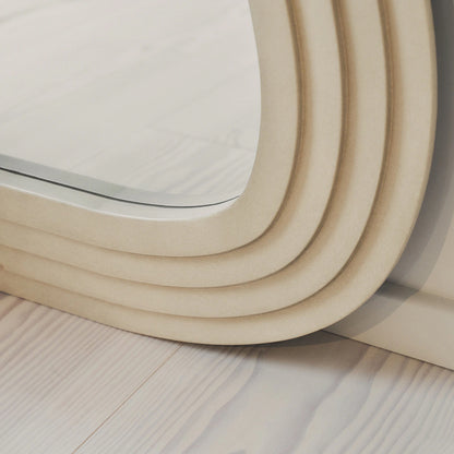 LUCE - ARKOS FORMATO PAKABINAMAS/PASTATOMAS MEDINIS VEIDRODIS, BETONO ATSPALVIO, 180X105 CM