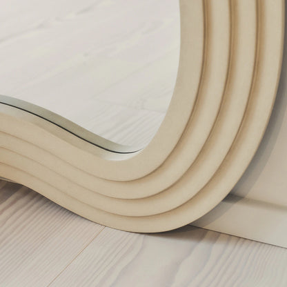 LUCE - ARKOS FORMATO PAKABINAMAS/PASTATOMAS MEDINIS VEIDRODIS, BETONO ATSPALVIO, 200X115 CM