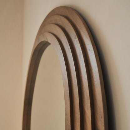 LUCE - ARKOS FORMATO PAKABINAMAS/PASTATOMAS MEDINIS VEIDRODIS, ŠILTO ATSPALVIO, 200X115 CM