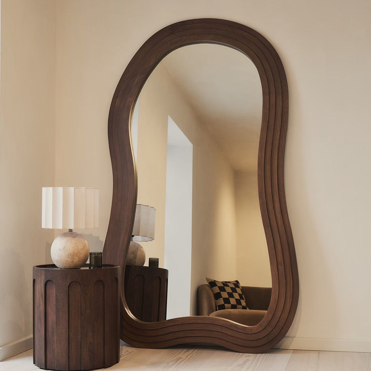 LUCE - ARKOS FORMATO PAKABINAMAS/PASTATOMAS MEDINIS VEIDRODIS, TAMSAUS ATSPALVIO, 200X115 CM