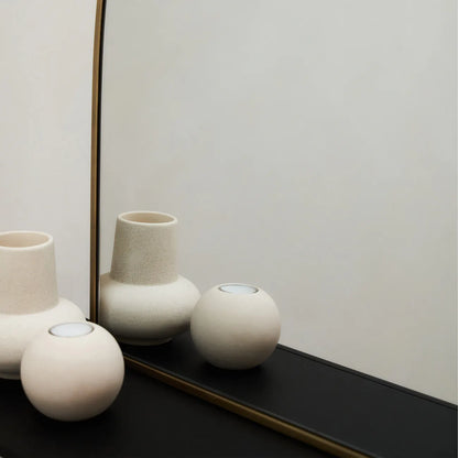 LIBE - ARKOS FORMOS PAKABINAMAS/PASTATOMAS VEIDRODIS, AUKSINIU METALINIU RĖMU, 90x120 CM