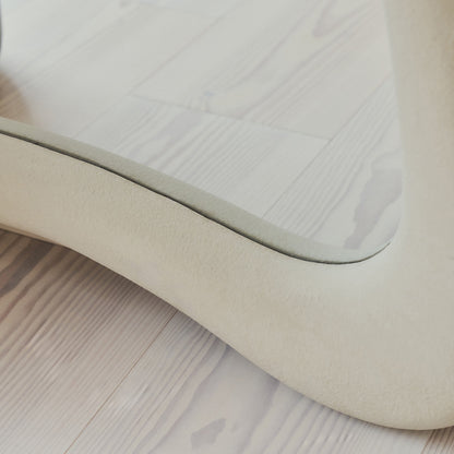 WABI - NESTANDARTINĖS FORMOS PAKABINAMAS/PASTATOMAS VEIDRODIS, BALTOS SPALVOS, 190X130 CM